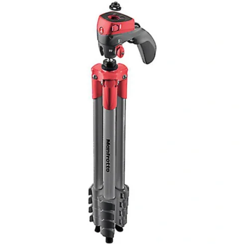 Manfrotto Compact Action Aluminium Tripod with Hybrid Head, Red