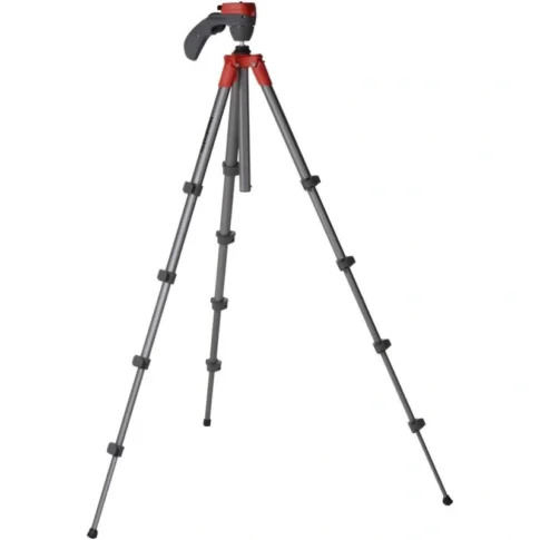 Manfrotto Compact Action Aluminium Tripod with Hybrid Head, Red