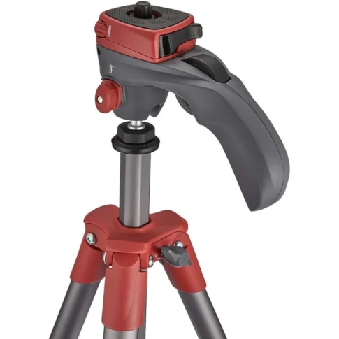 Manfrotto Compact Action Aluminium Tripod with Hybrid Head, Red