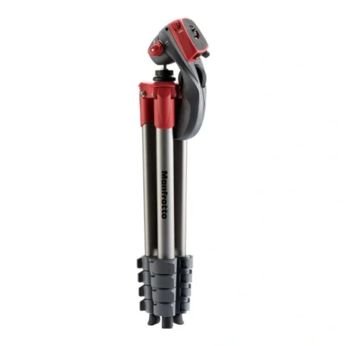 Manfrotto Compact Action Aluminium Tripod with Hybrid Head, Red