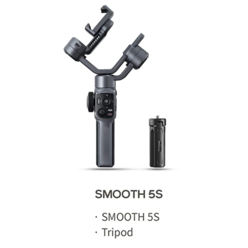 Zhiyun-Tech Smooth 5 Combo Kit Smartphone Gimbal with Carry Bag, Light, Mini Tripod