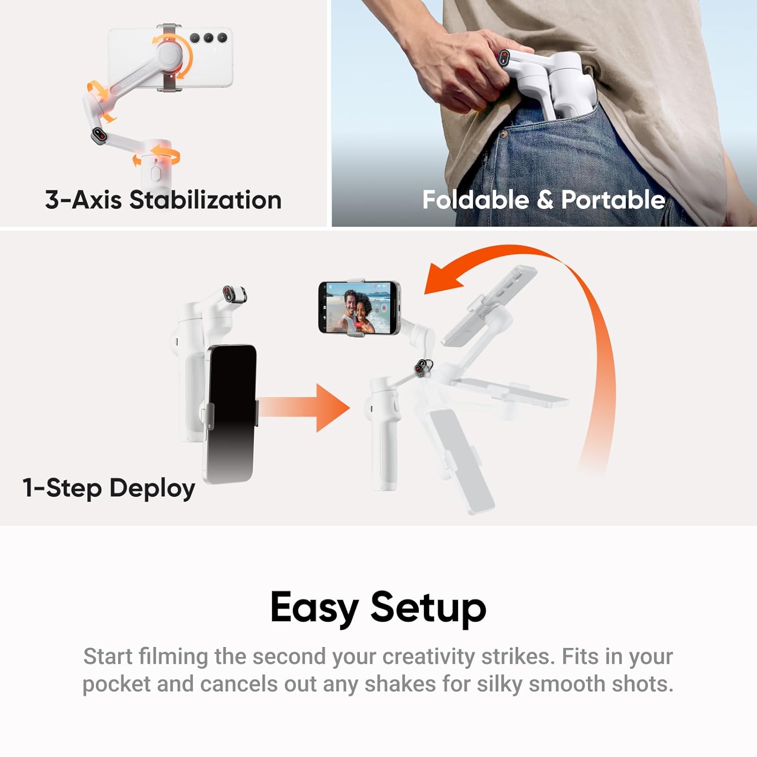 Insta360 Flow2 Smartphone Gimbal Portable Stabilizer