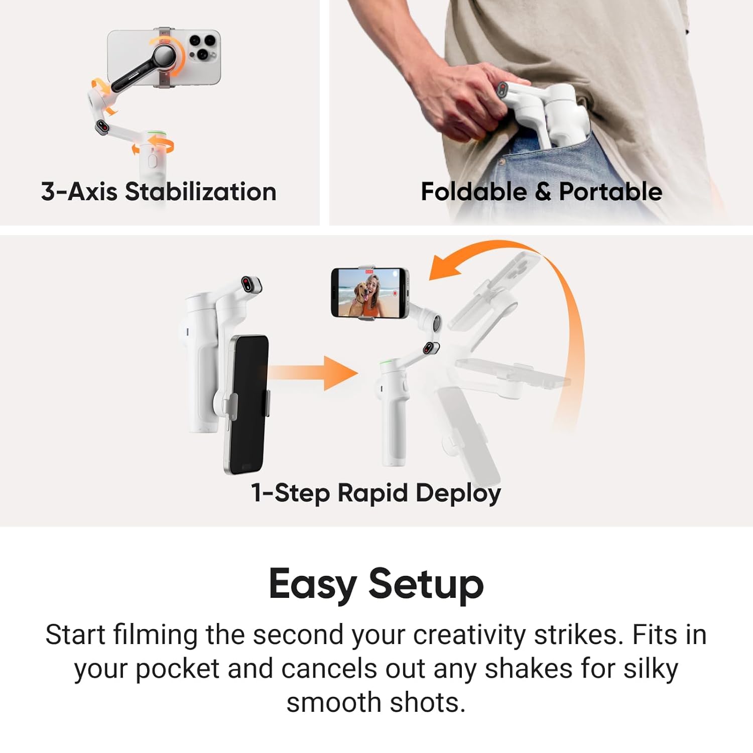 Insta360 Flow2 Pro Smartphone Gimbal AI Tracking Stabilizer
