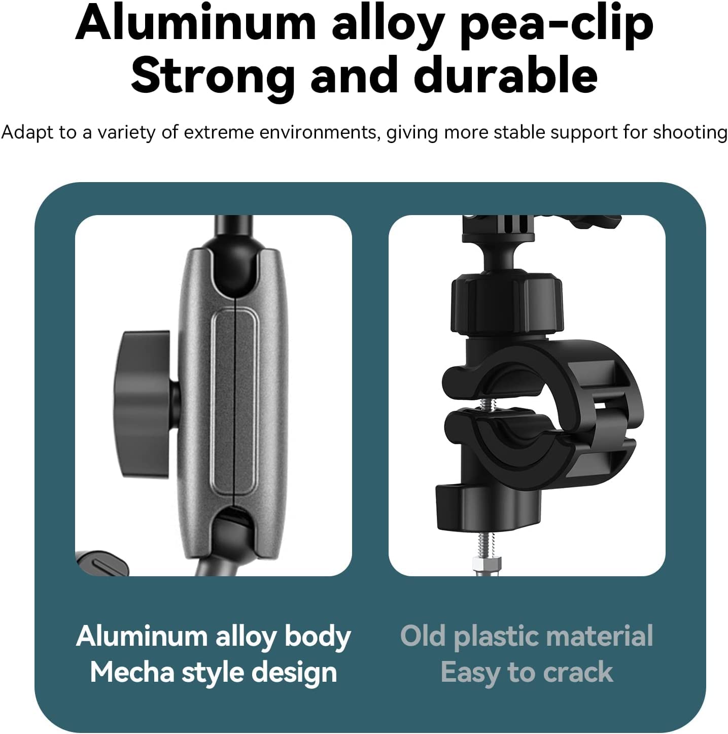 Telesin Double Head Crab Clamp