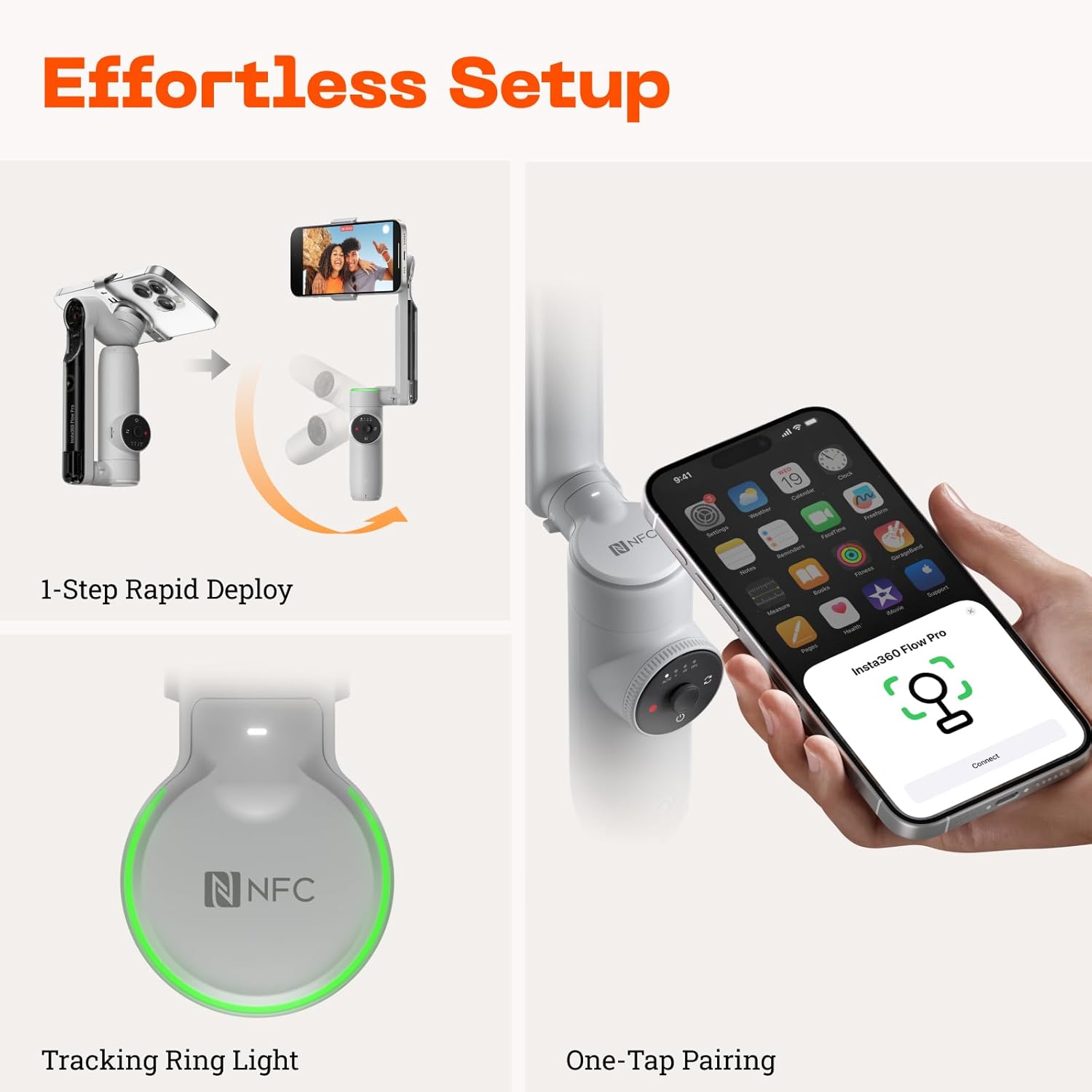 Insta360 Flow Pro Smartphone Gimbal Stabilizer AI Tracking