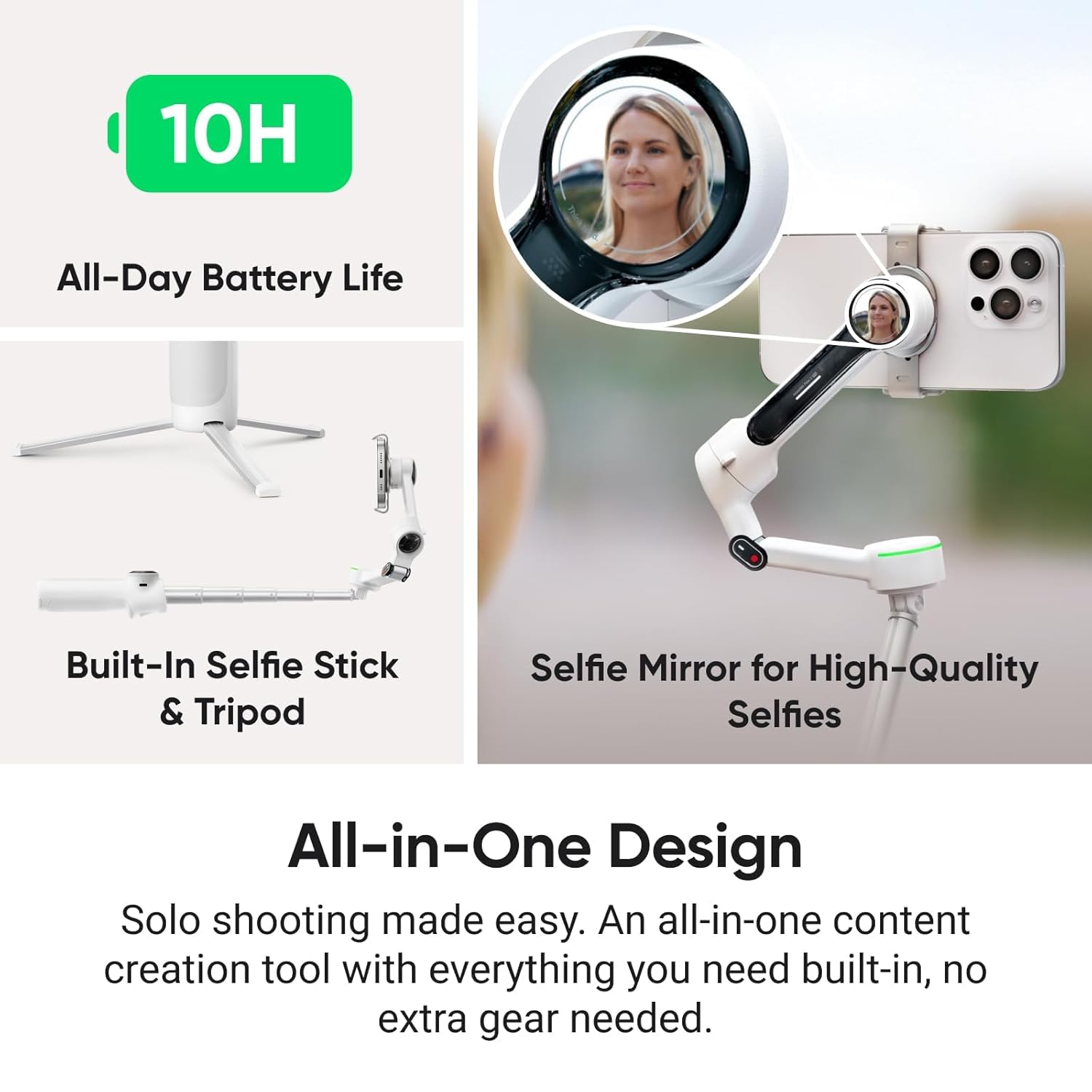 Insta360 Flow2 Pro Smartphone Gimbal AI Tracking Stabilizer