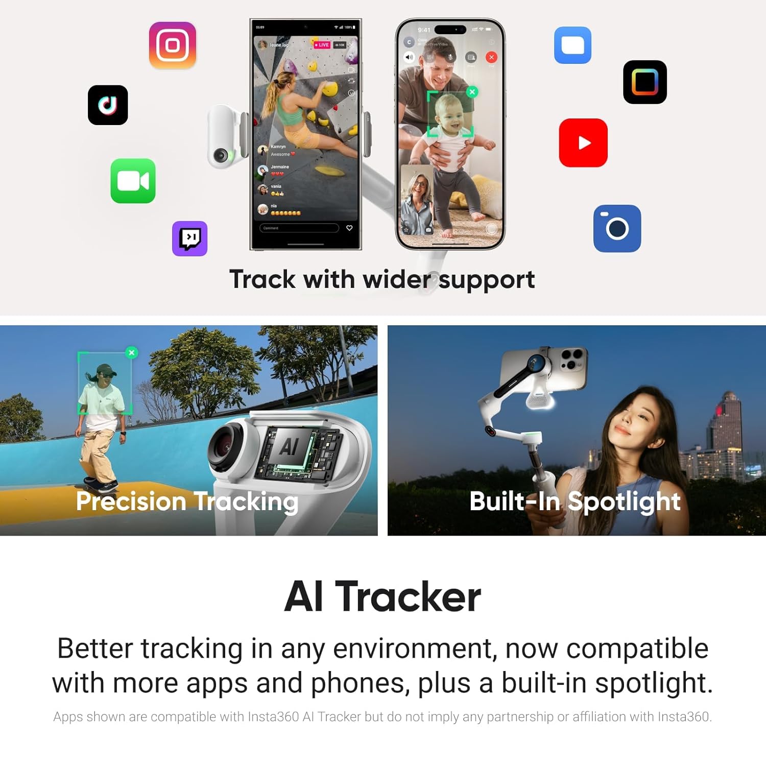 Insta360 Flow2 Plus Gimbal Extended Battery Stabilizer