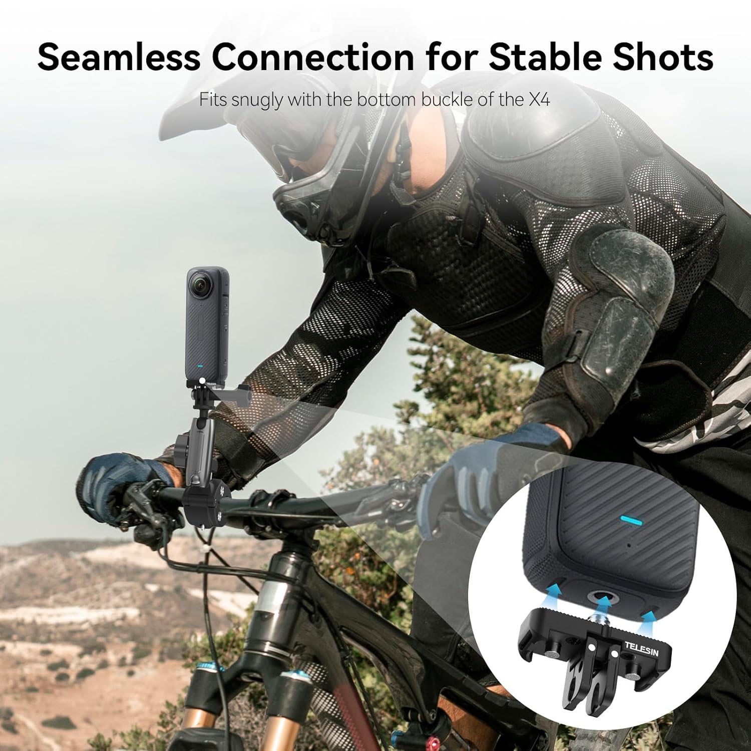 Telesin Two-Claw Mount Base (Insta360 X4)