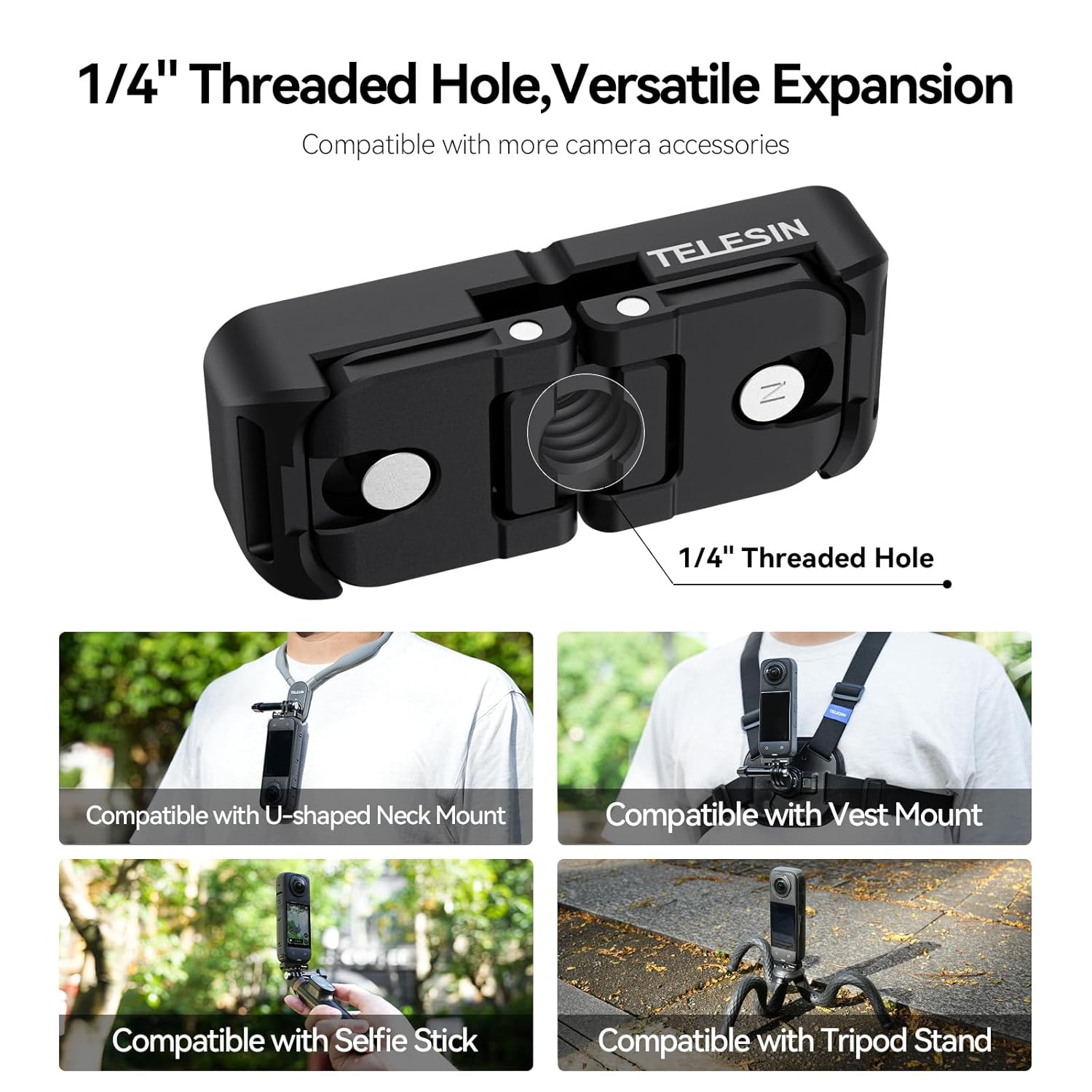 Telesin Two-Claw Mount Base (Insta360 X4)