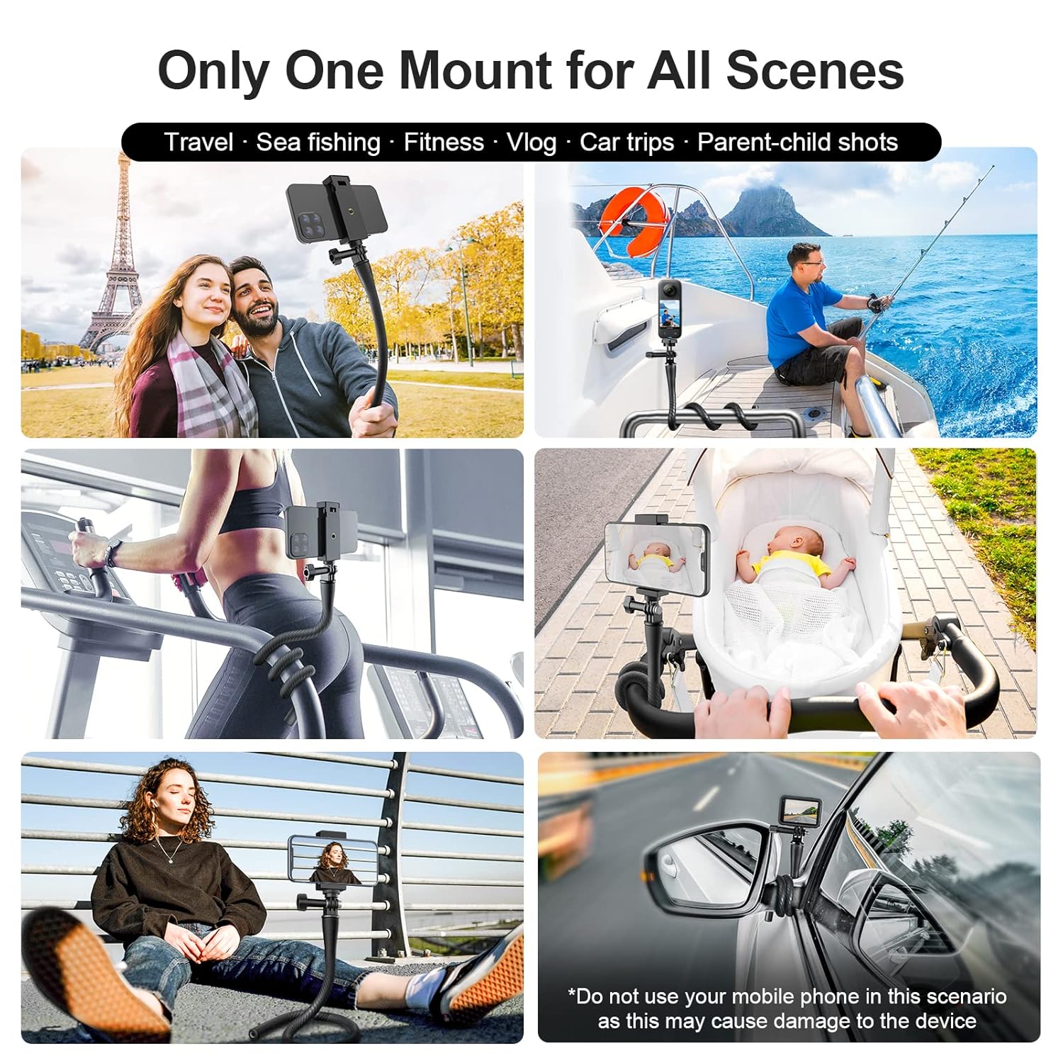 Telesin Metal Car Tube Clamp