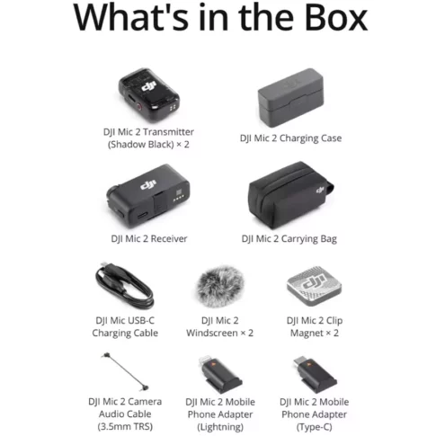 DJI MIC 2 (2TX + 1RX) 2025 Version, Dual Transmitter