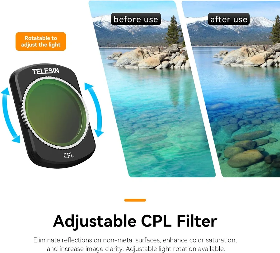 Telesin Filter Kit for DJI Osmo Pocket 3