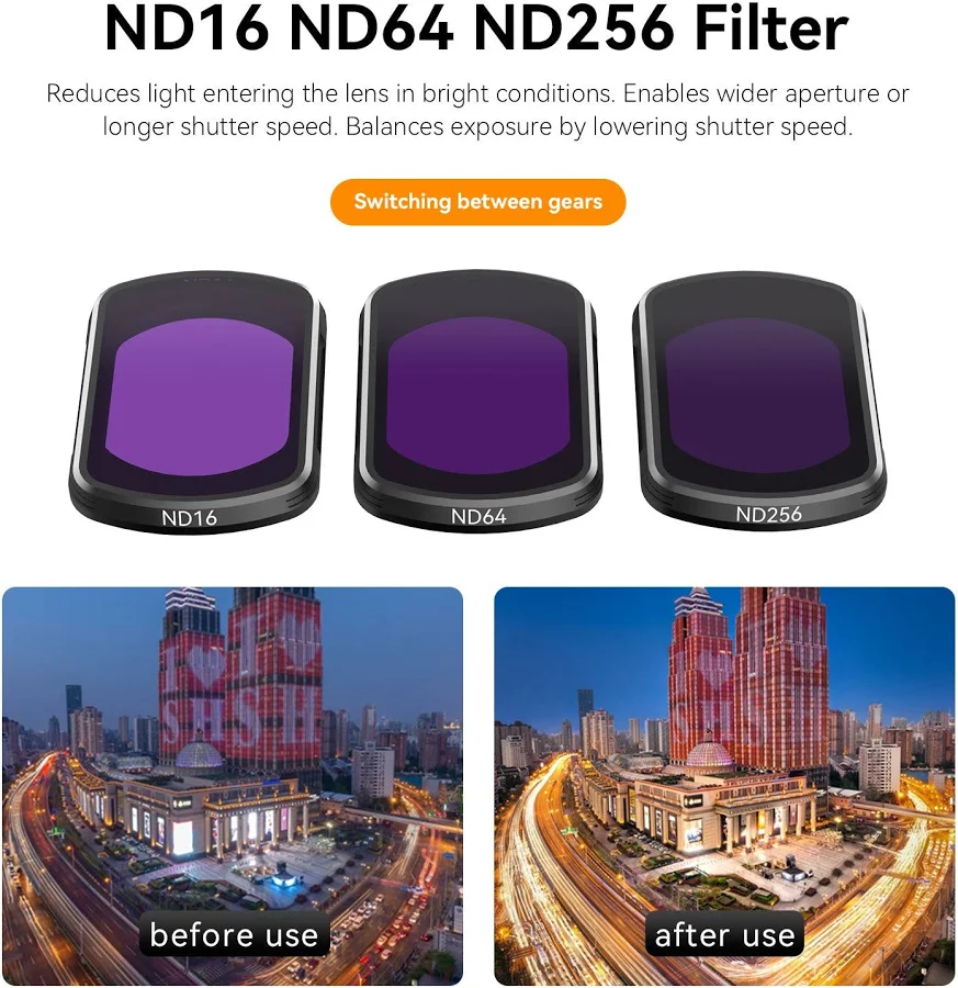 Telesin Filter Kit for DJI Osmo Pocket 3