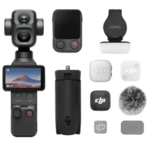 DJI Osmo Pocket 4P Vlog Combo | Dual-Lens 3-Axis Gimbal Camera | 4K Pocket Camera with DJI Mic Mini 2 & Creator Accessories