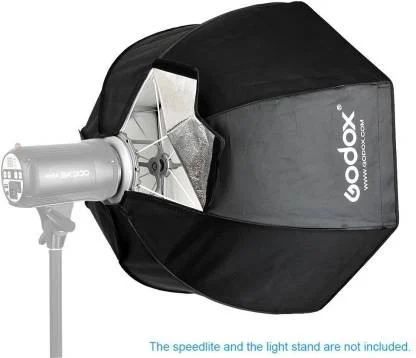 Godox SB-UBW80 80cm Octa Softbox | Octagonal Umbrella Softbox for Speedlight | Silver Reflective Interior | Professional Soft Lighting Modifier