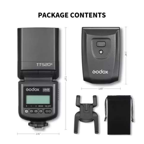 Godox TT520 III Camera Flash | GN33 Manual Speedlite with 433MHz Wireless Trigger | S1/S2 Optical Sync | For DSLR & Mirrorless Cameras
